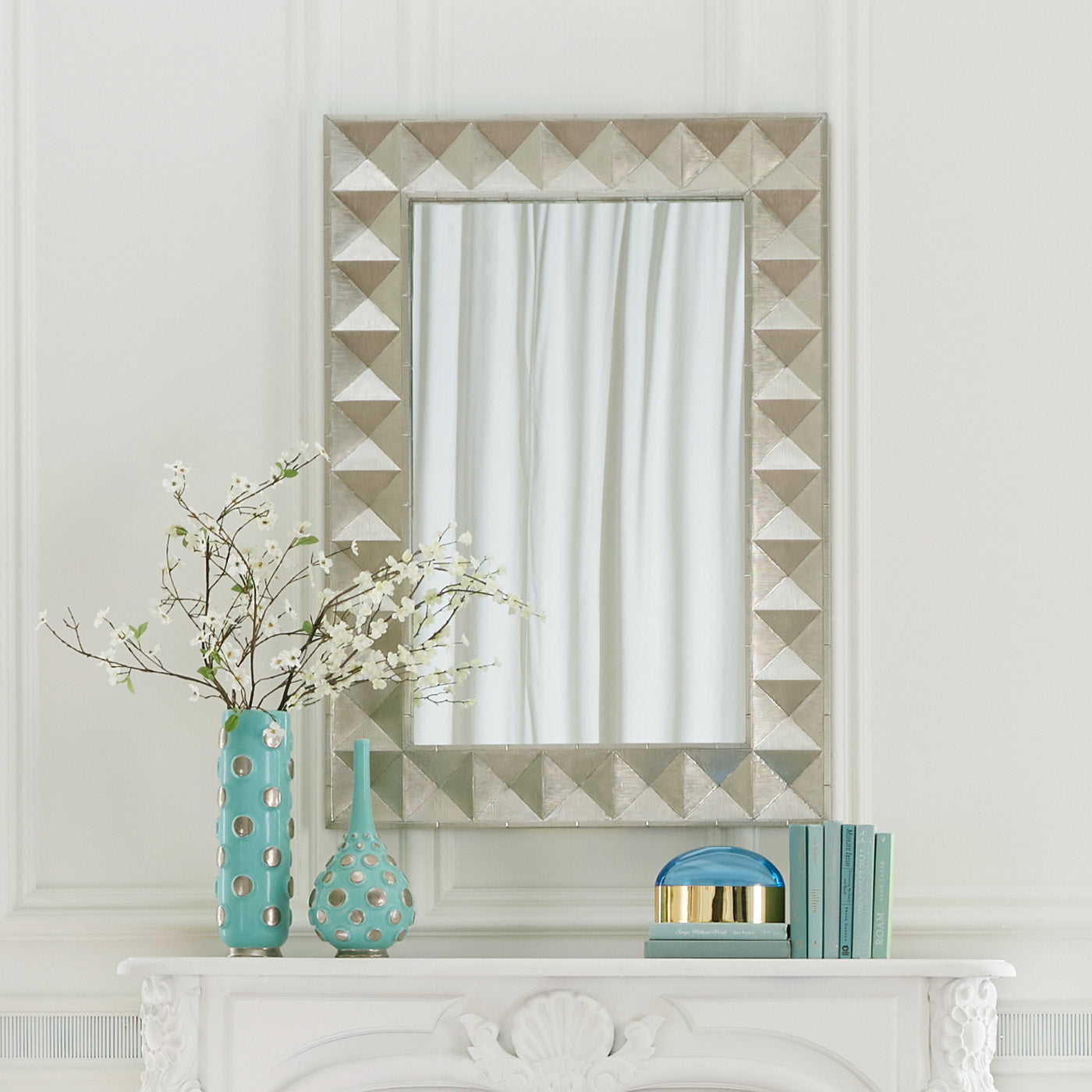 talitha mirror maritime vases large globo box - styled view