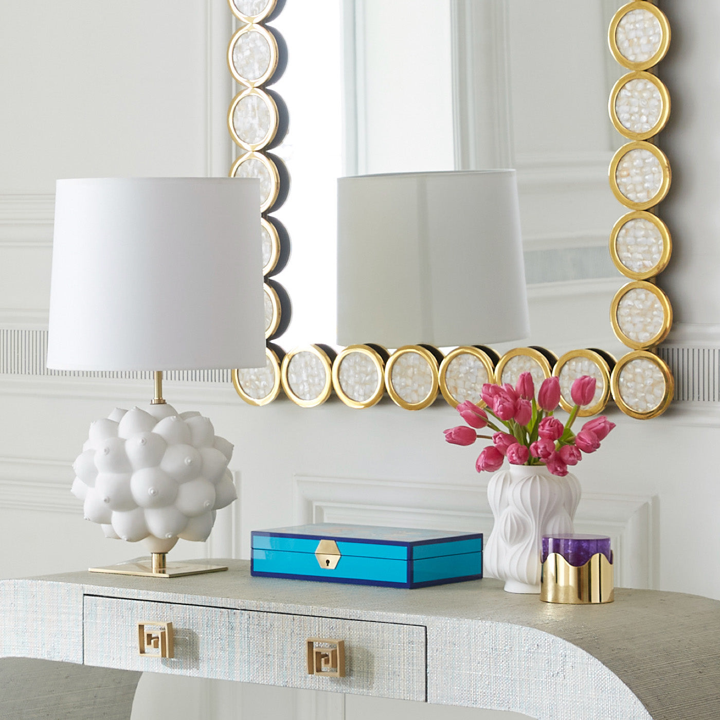 small balloon vase georgia orb table lamp rings mirror siam waterfall console desk - styled view