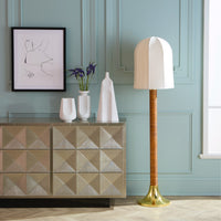 riviera dome floor lamp talitha six-drawer dresser - styled view