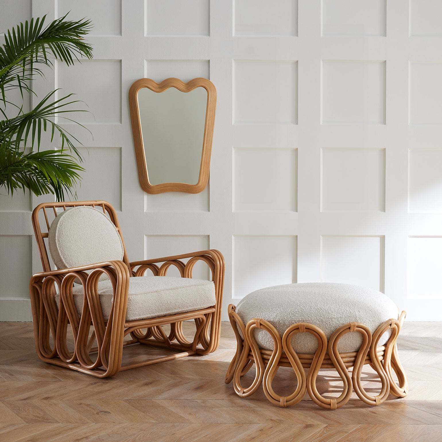 Riviera Ripple Mirror in Lacquer | Jonathan Adler