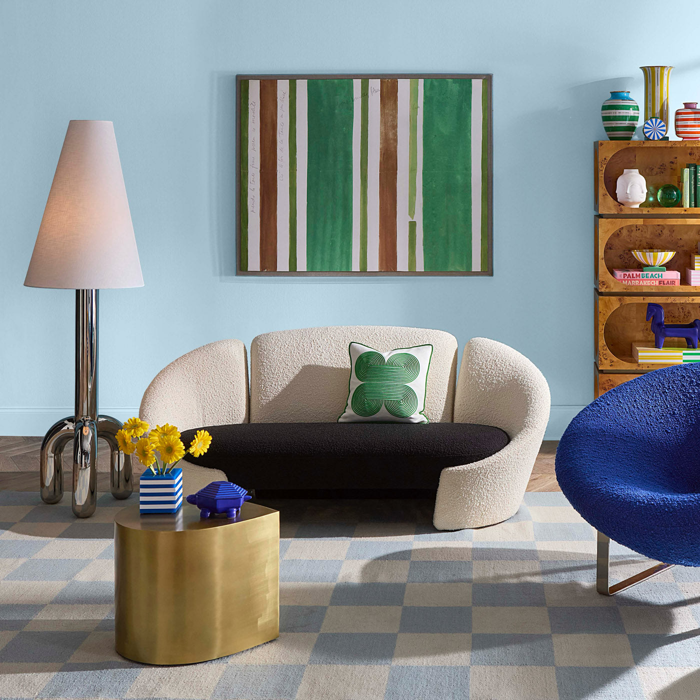 Pompidou Floor Lamp with Marais Apartment Sofa