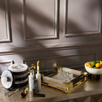 Mustique Black & White Barware Set - styled view