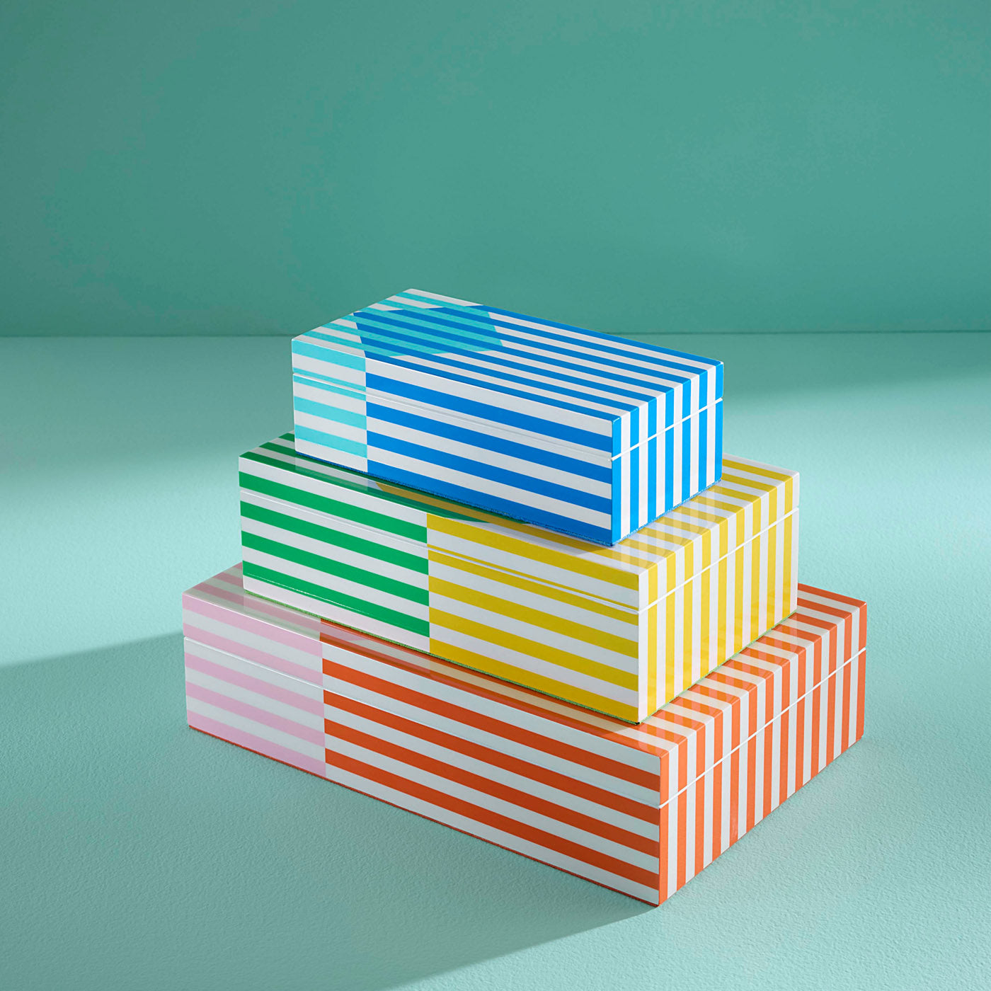 Copenhagen Medium Lacquer Box in Lacquer and Velvet | Jonathan Adler