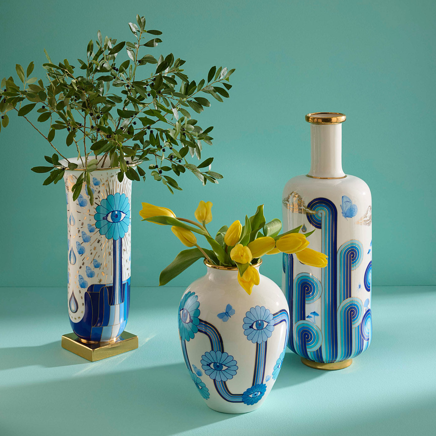 Druggist Tall Bottle Vase - styled view