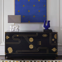 Paule Marrot Blue Etoile with Gala Credenza