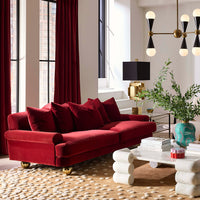 puzzle table lamp brass shade black linen with Rider Two-Tier Cocktail Table