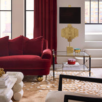 puzzle table lamp brass shade black linen with greenwich sofa