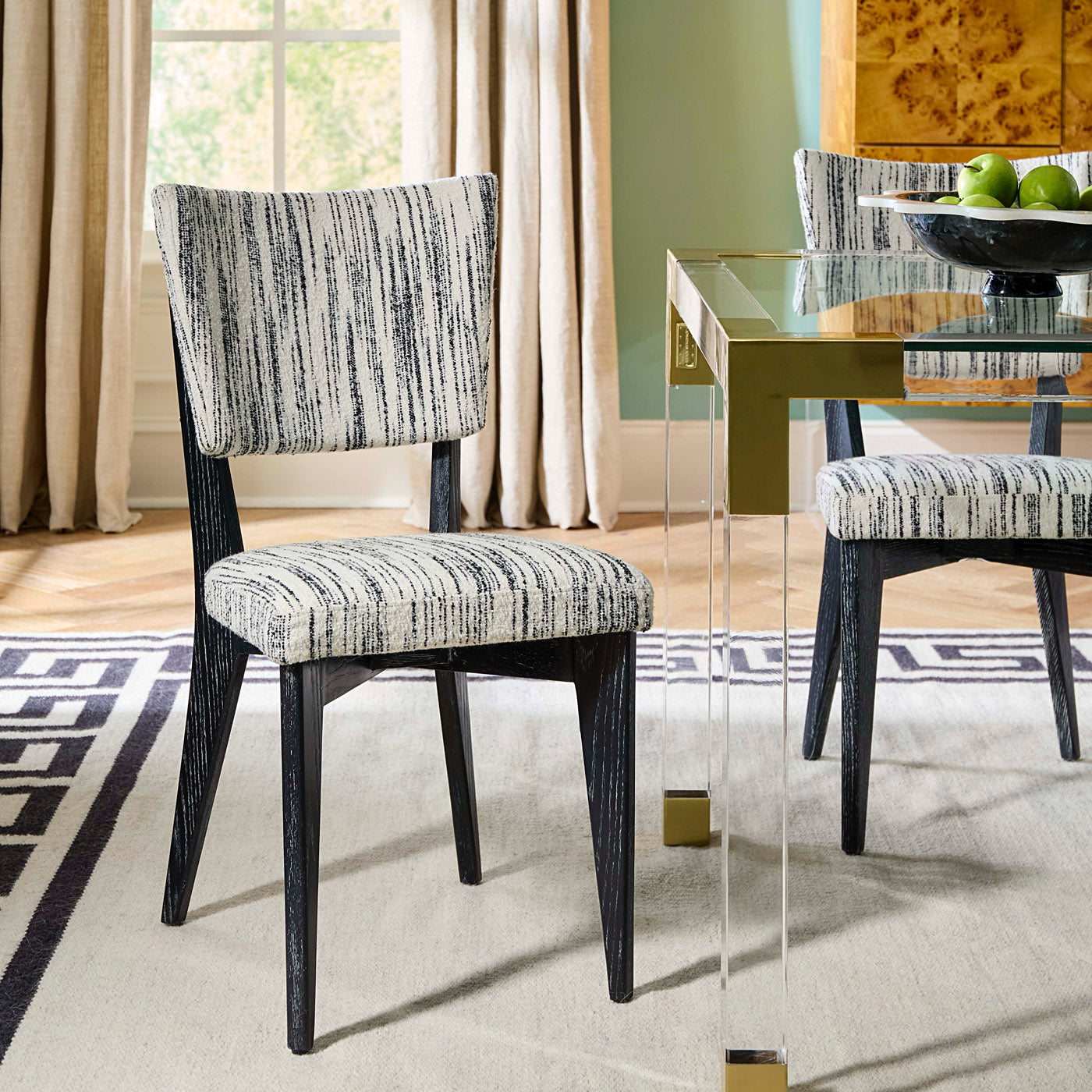 Rive Gauche Dining Chair in stratus - styled view