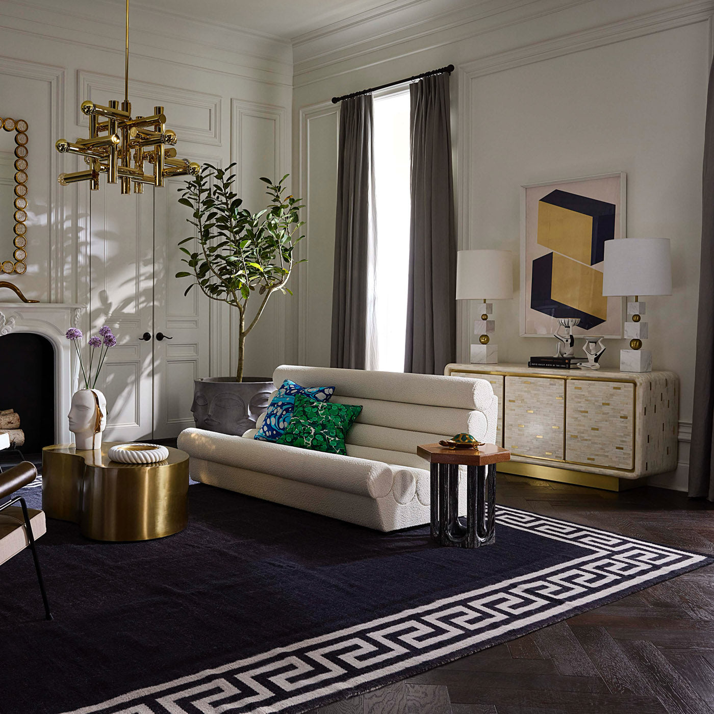 Futura Slipper Sofa - styled view