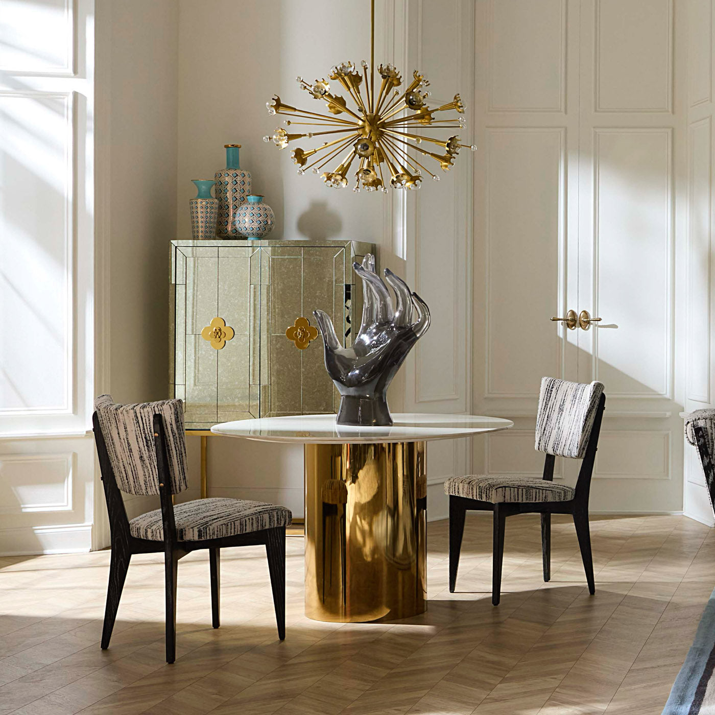 Cocteau Slipper Chair with Alphaville Dining Table