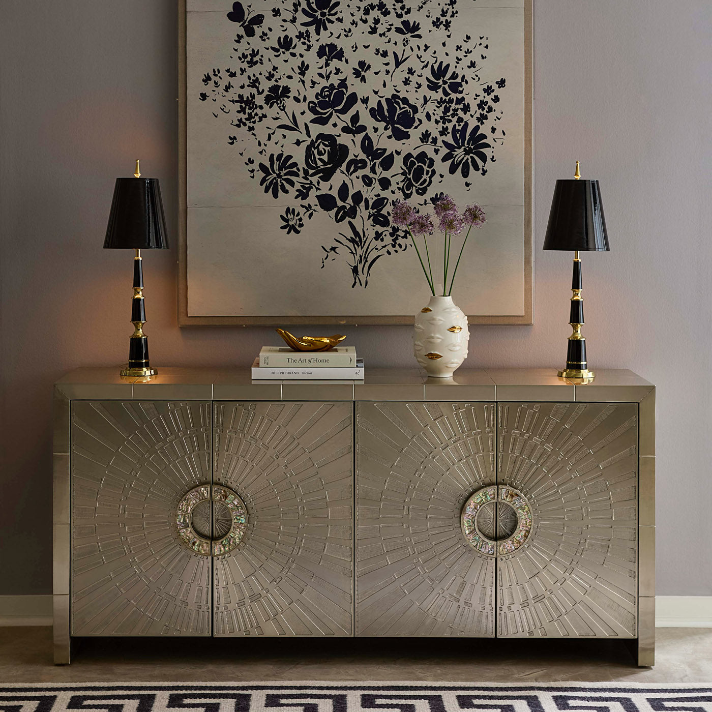 Talitha Four-Door Credenza - styled view
