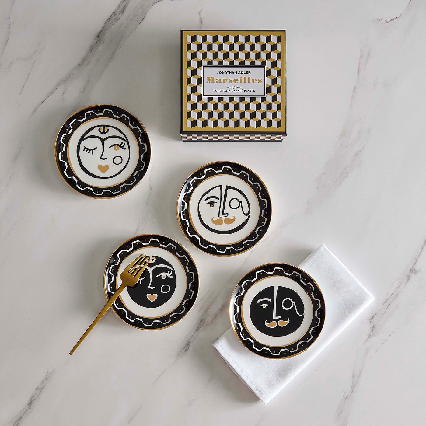 Marseilles Small Plate Set – Jonathan Adler
