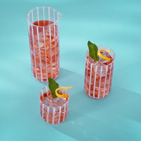 cabana glassware with aperol spritz - styled view