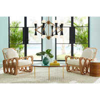 caracas 16-light chandelier riviera lounge chairs monterey cocktail table - styled view