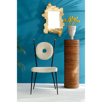 puzzle accent mirror rondo dining chair riviera pedestal - styled view