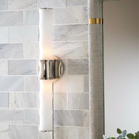 Meurice Bamboo End on End Bath Sconce - styled view