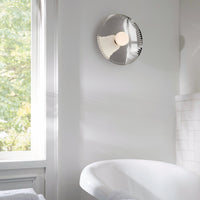 rio pan light nickel bath - styled view