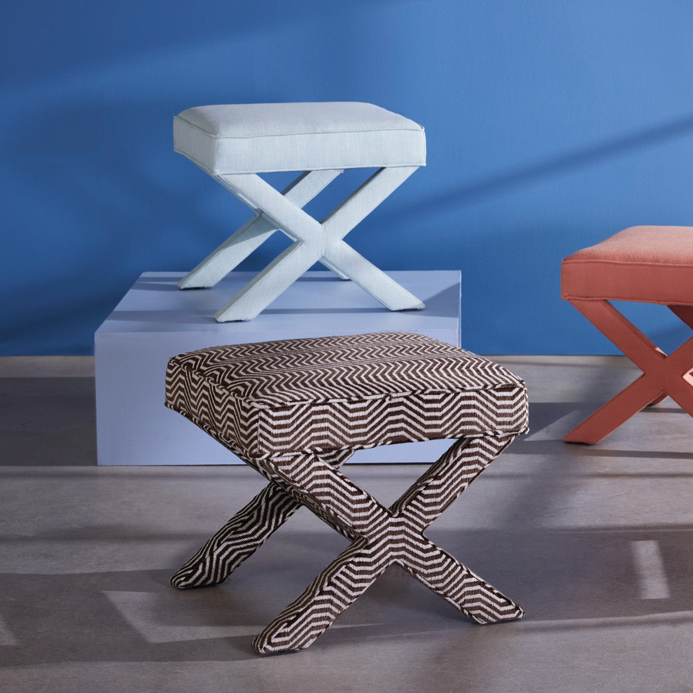 x-bench venice peacock rider etagere vignette - styled view