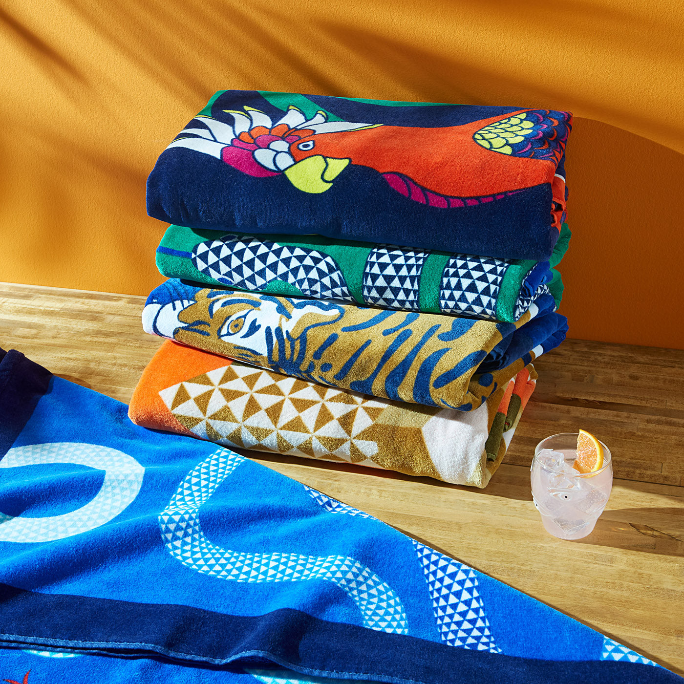 Parrots Beach Towel in Cotton | Jonathan Adler