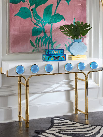 Newport Saucer in Porcelain with Gold Accents | Jonathan Adler