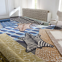 zebra peruvian flat weave rug - collection view