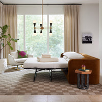 Sunset Sleeper Sofa unmade bed styled