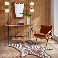 zebra peruvian flat weave rug - summer shot