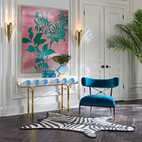 paule marrot, pink birds print - frame view