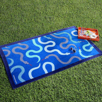 snake cocktail napkin black and white with beach towel styled shot