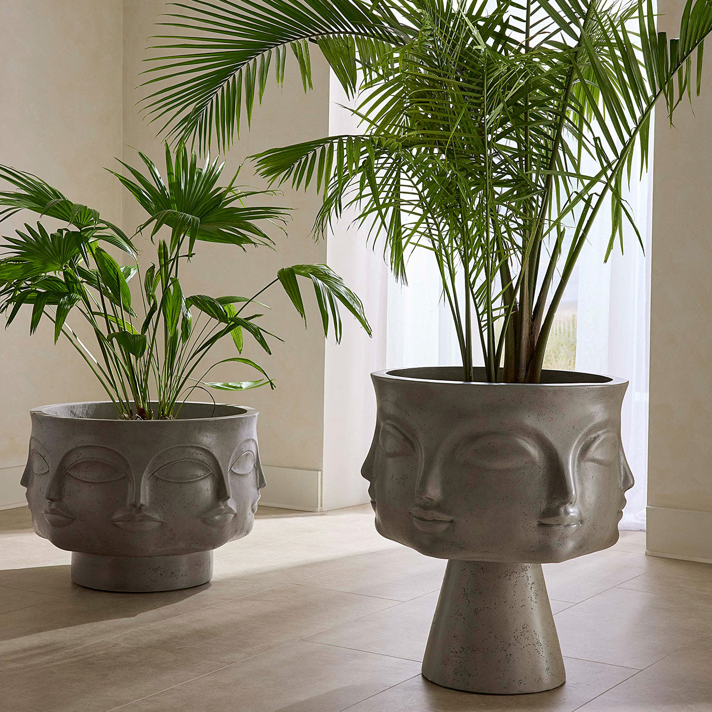 ftd deeply adored palm planter Dora Maar Planter in Aerated Cement