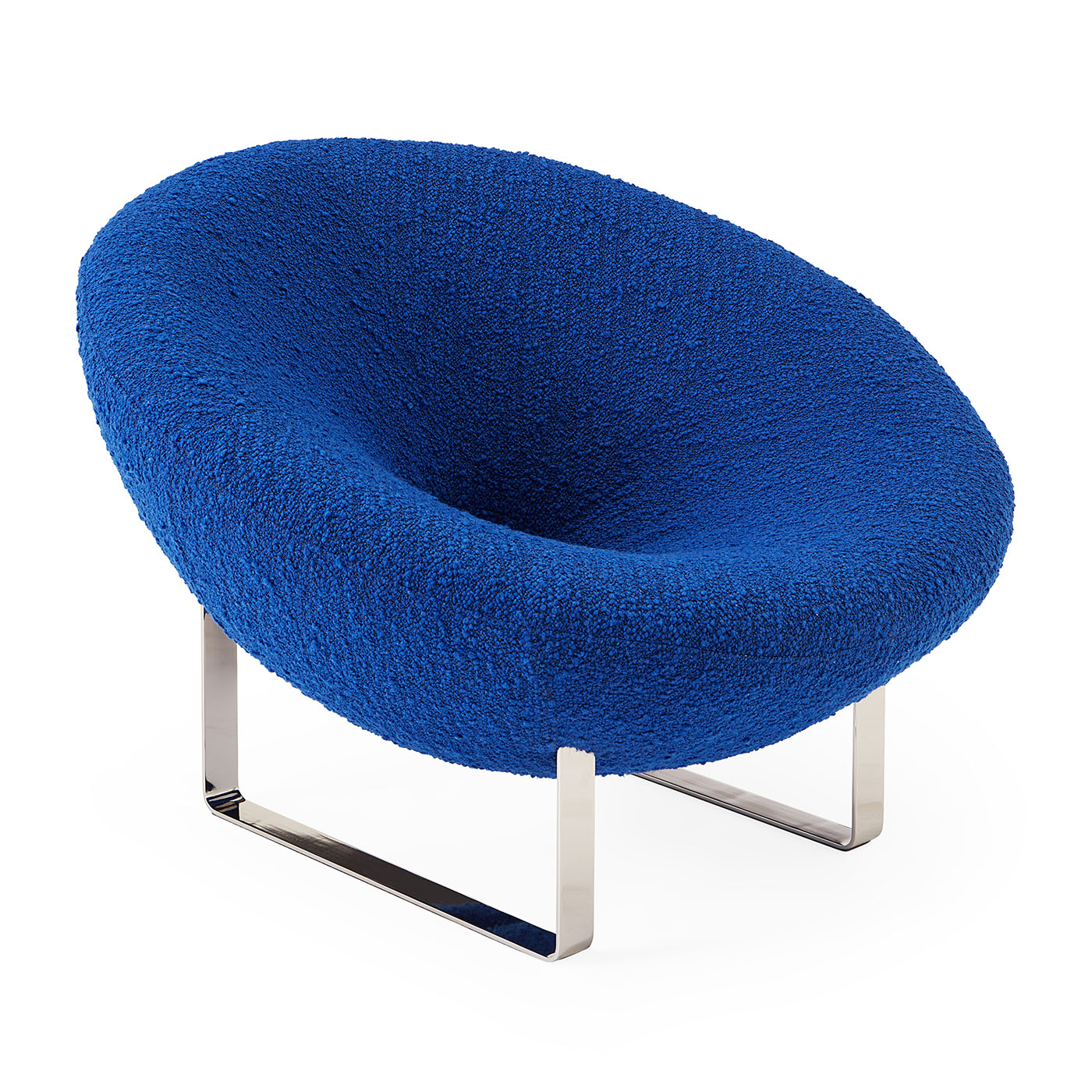 Saturn Lounge Chair in cirrus cobalt - front view