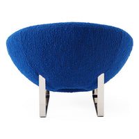 Saturn Lounge Chair in cirrus cobalt - back angle view