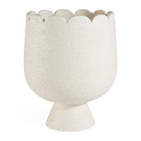 Scallop Concrete_Planter - front view