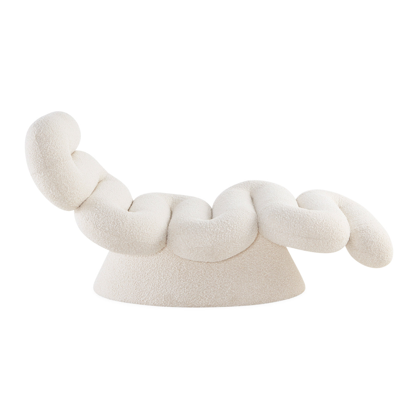 Serpentine Chaise Olympus Oatmeal - side view
