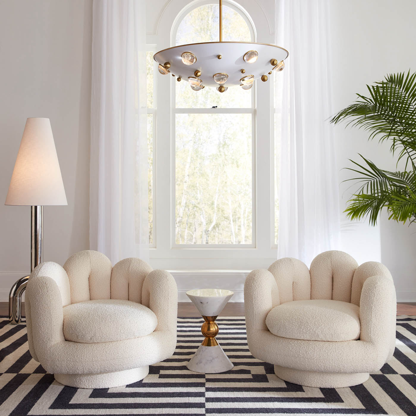 Serpentine Swivel Chair Olympus Snow with Serpentine Swivel Chair