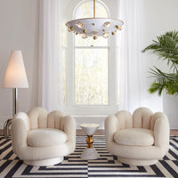 Serpentine Swivel Chair Olympus Snow with Serpentine Swivel Chair