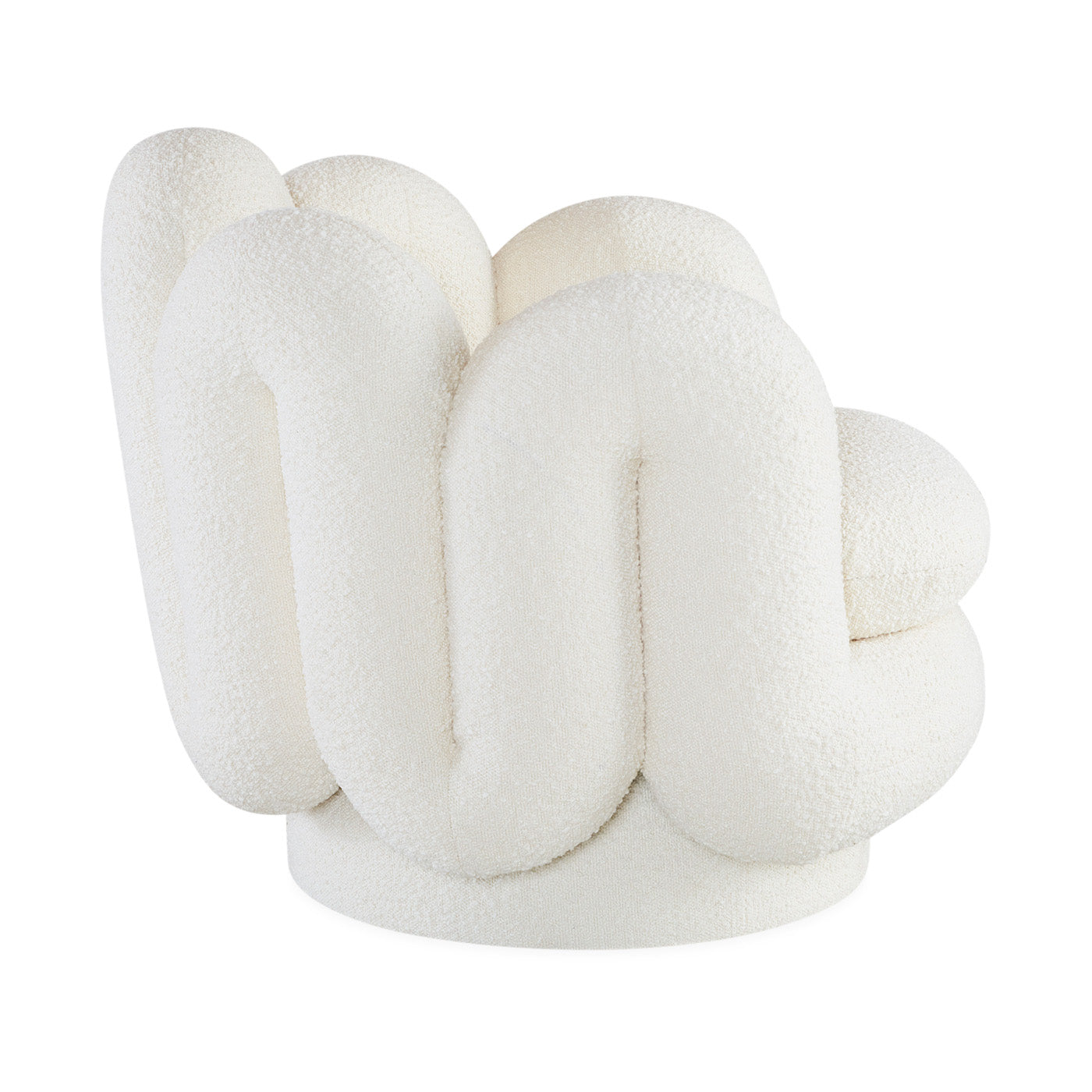 Serpentine Swivel Chair Olympus Snow - side view