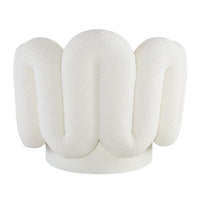 Serpentine Swivel Chair Olympus Snow - back angle view
