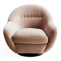 Stockholm Swivel Chair Ponti Mushroom with Chambeige Credenza