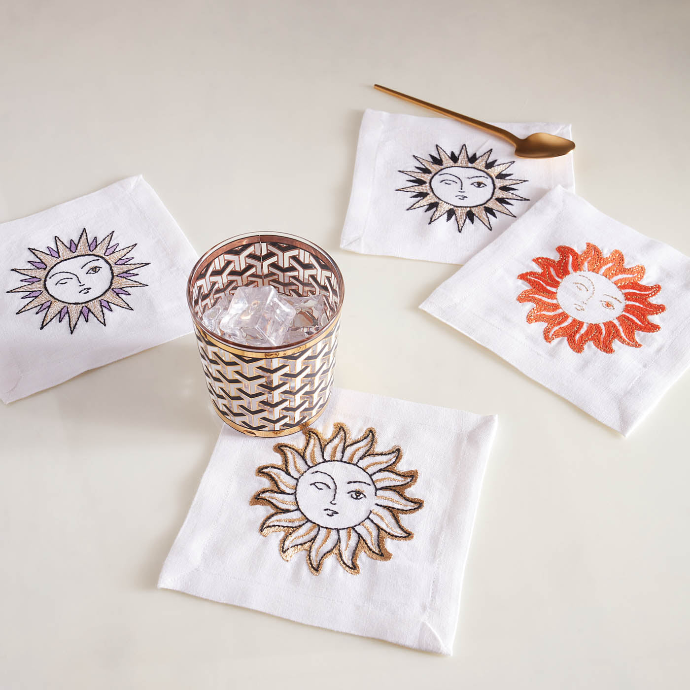 Sun Cocktail Napkins - styled shot