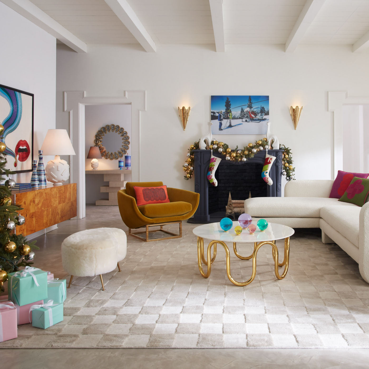 Acrylic Orb Set in Acrylic and Brass | Jonathan Adler