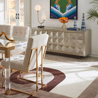 paradiso table lamp with beaded art - styled view