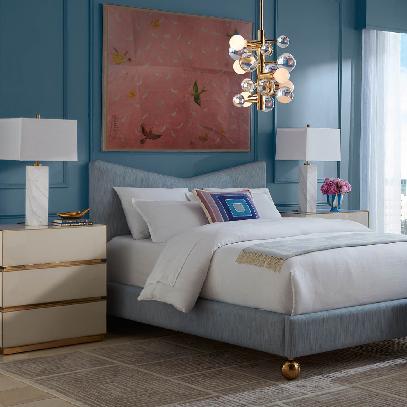 Torino Three-Drawer Chest in Brass and Glass | Jonathan Adler