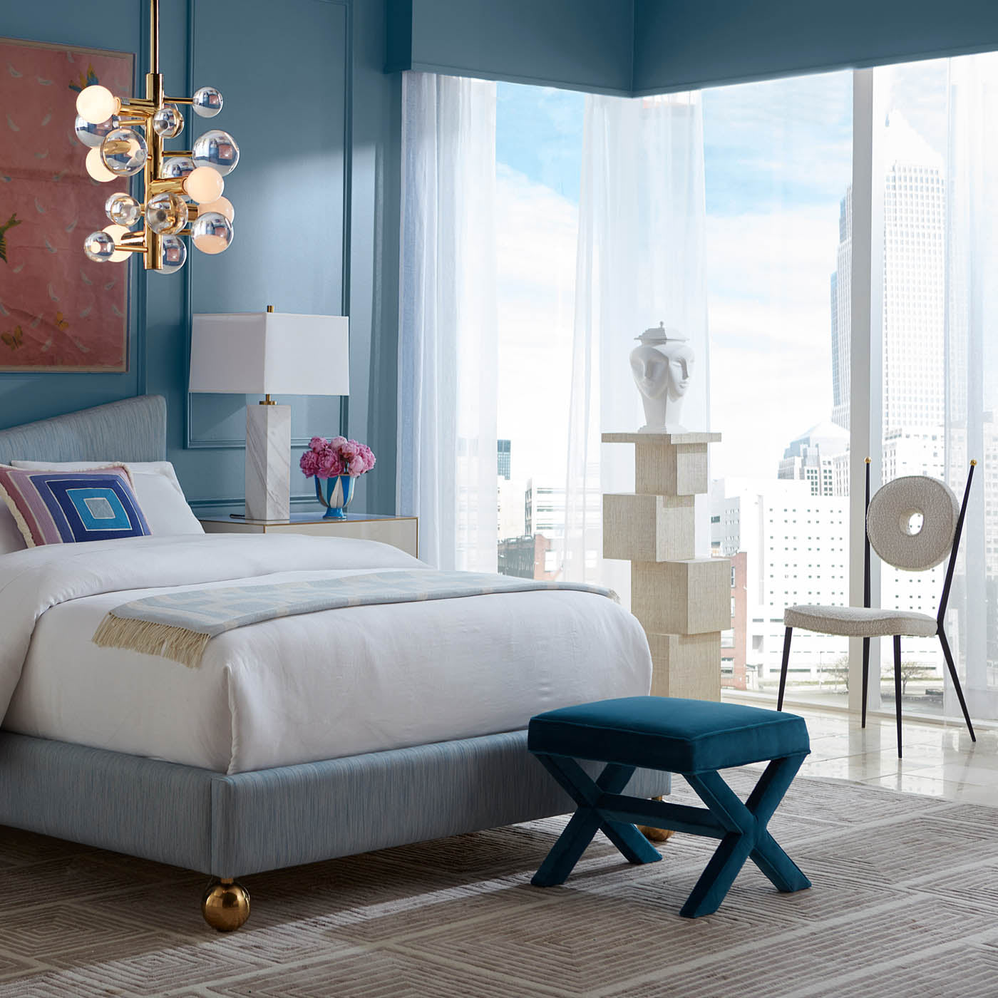 Cubist Pedestal in Lacquer | Jonathan Adler