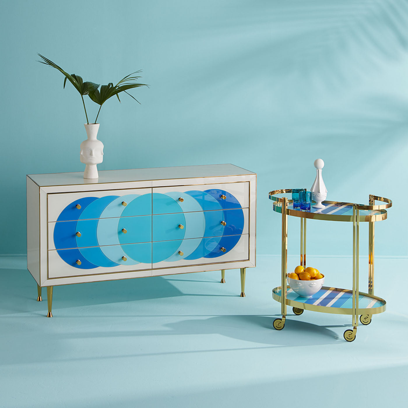 Ultramarine Bar Cart - styled view