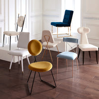 caprice dining chair channing desk brass ripple table lamp home office - styled view