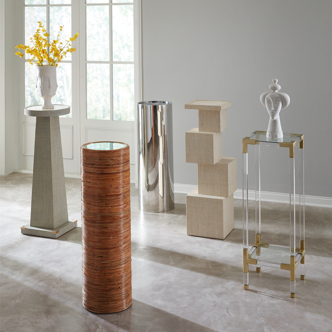 Cubist Pedestal in Lacquer | Jonathan Adler