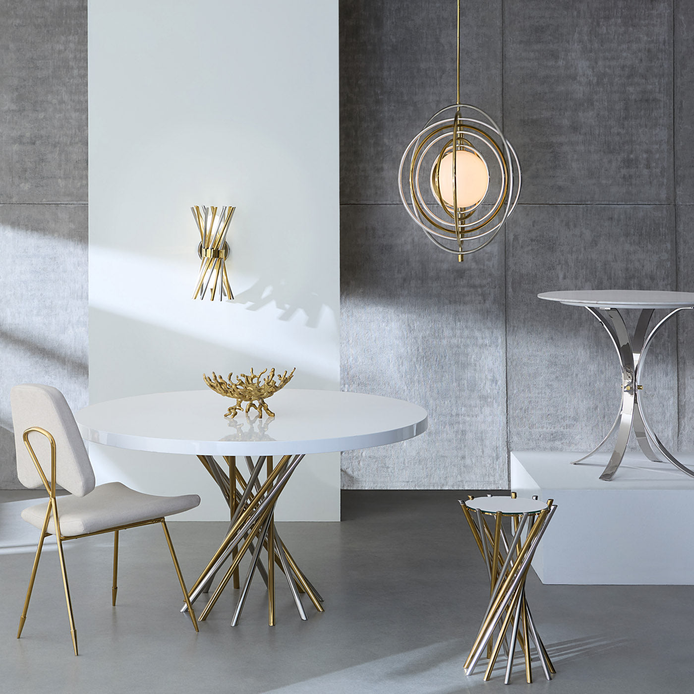 electrum sconce brass nickel - angle view