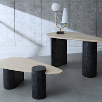 Oeuf Travertine Cocktail Table - group view