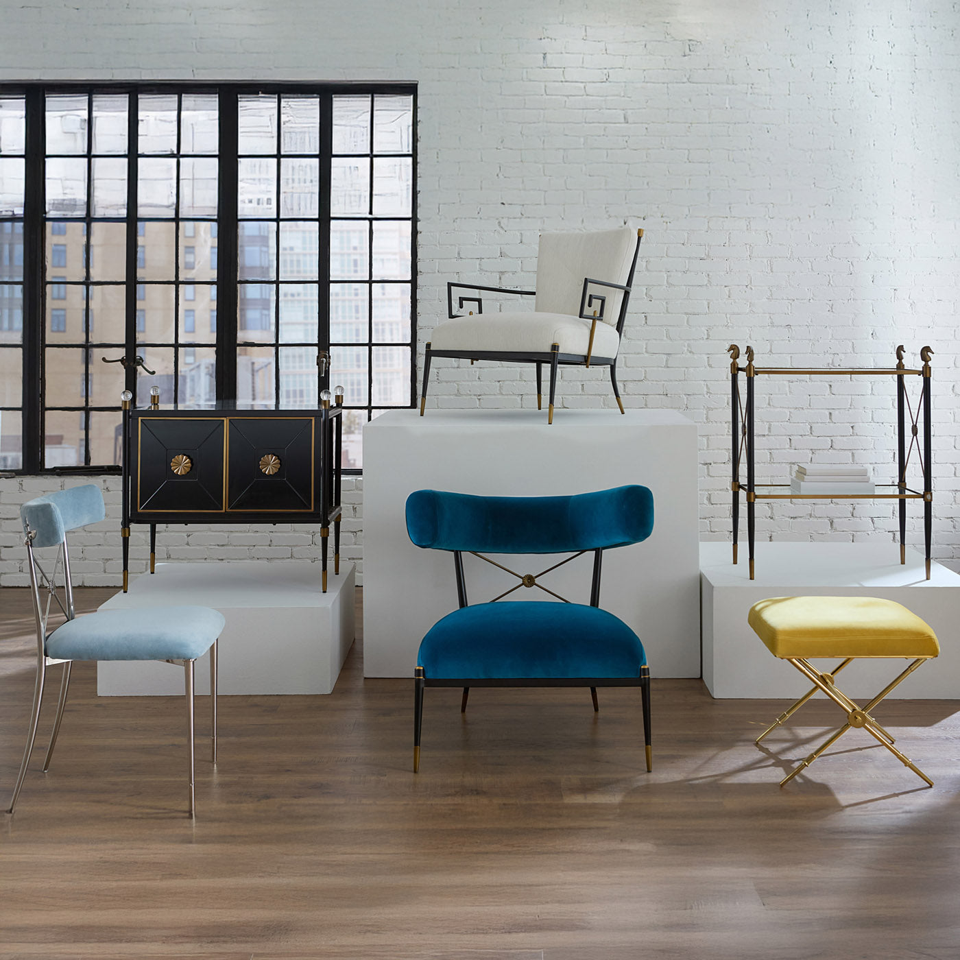 Rider X-Bench in Velvet | Jonathan Adler
